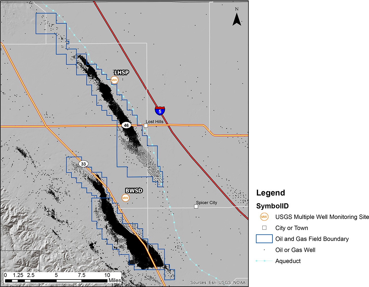 Location of drilling sites. 