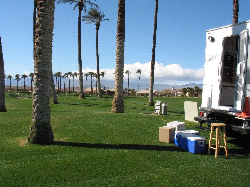 Groundwater sampling at a golf course in Coachella Valley