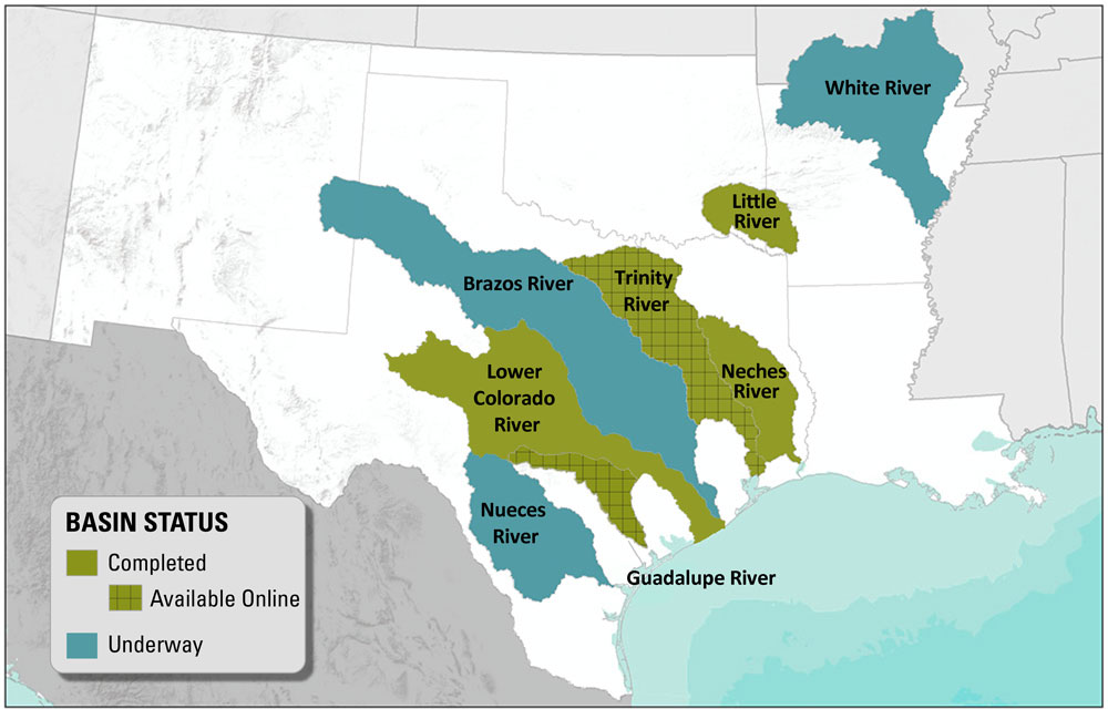 Regional map showing WHA river basins