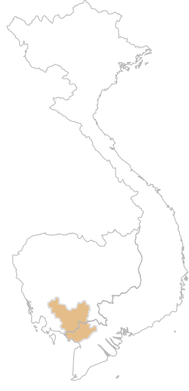 small map of Cambodia and Vietnam