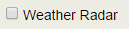 Weather radar check box