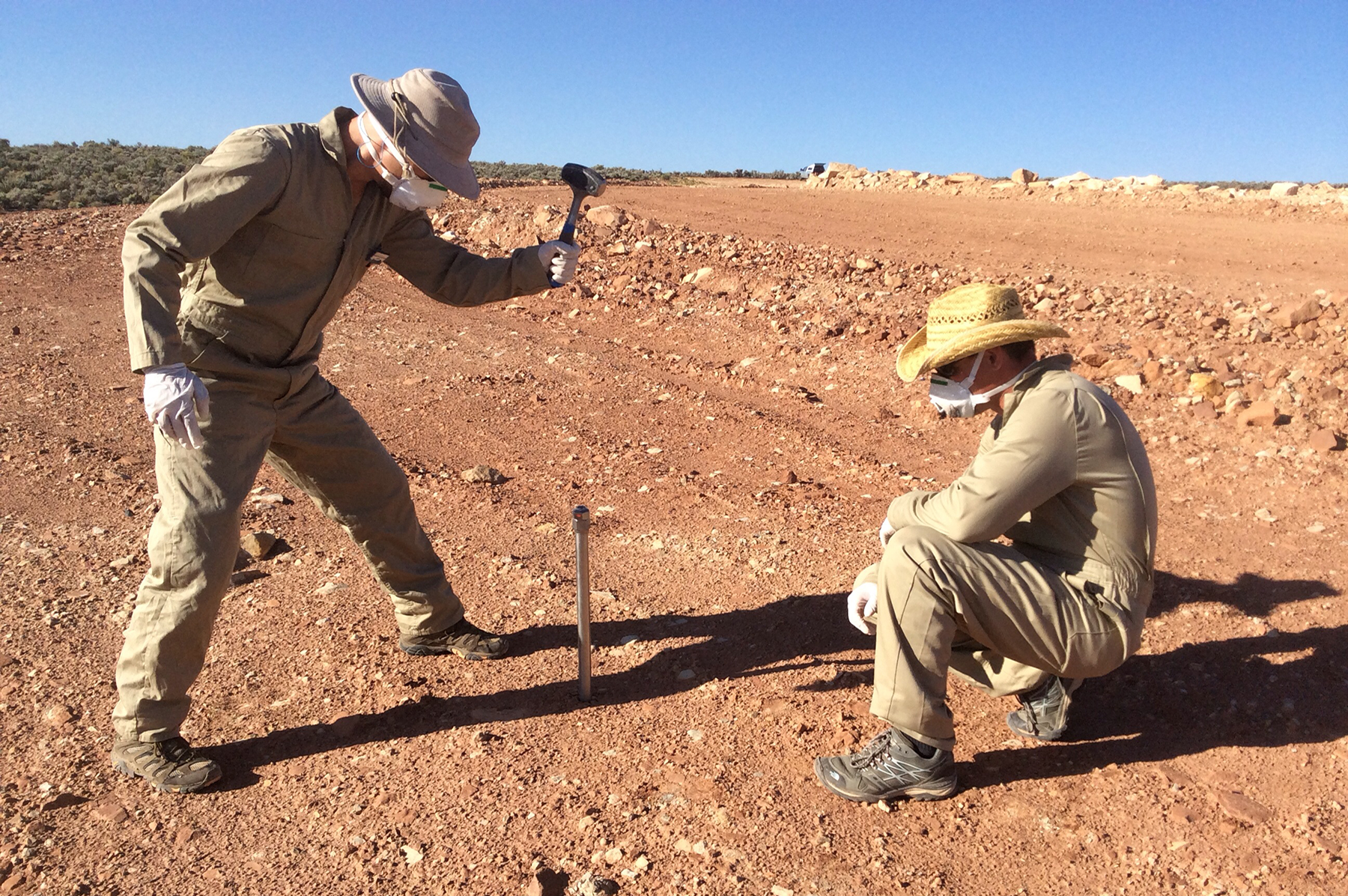 Collecting soil core 2 