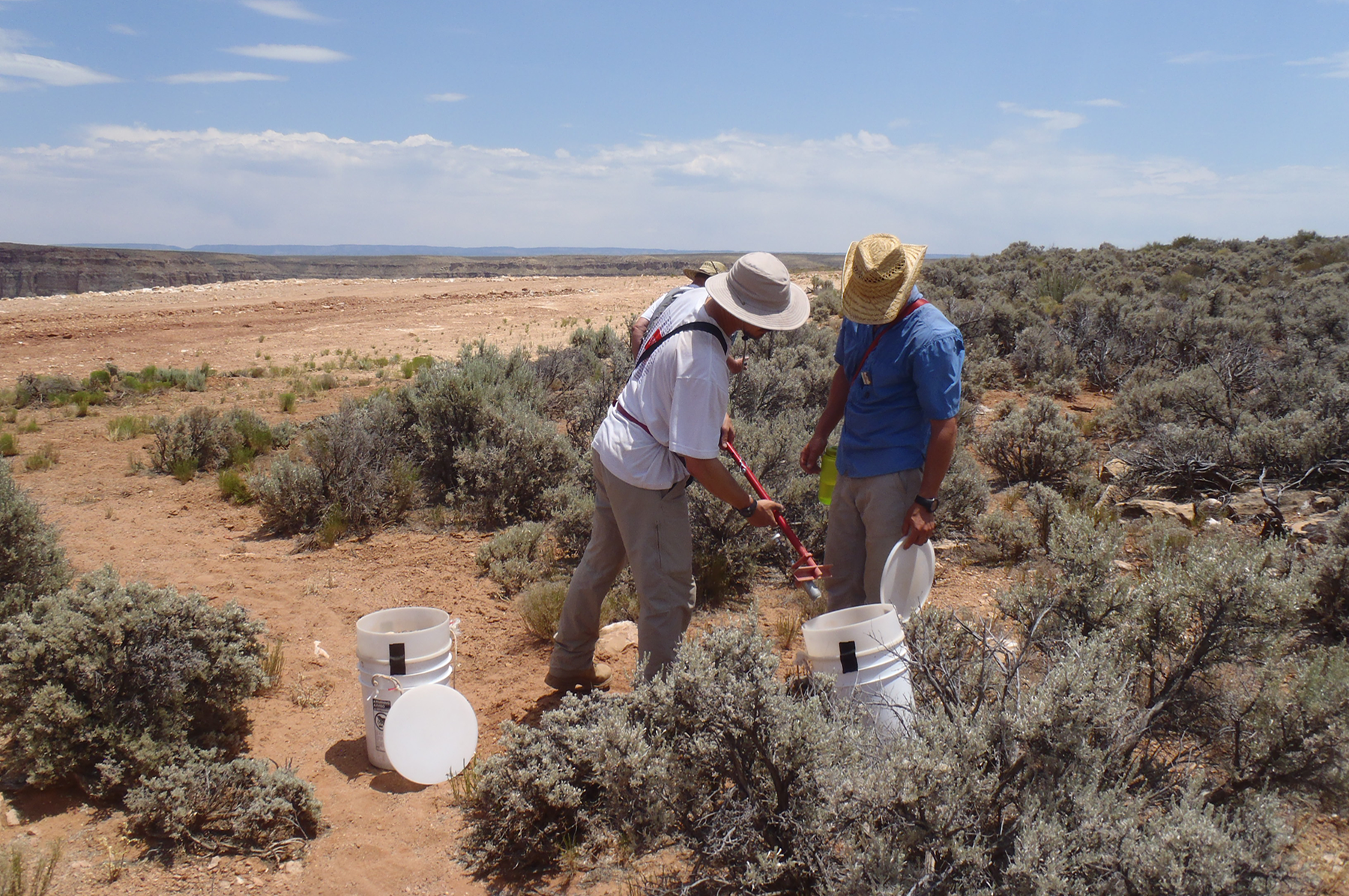  Collecting soil samples 21 