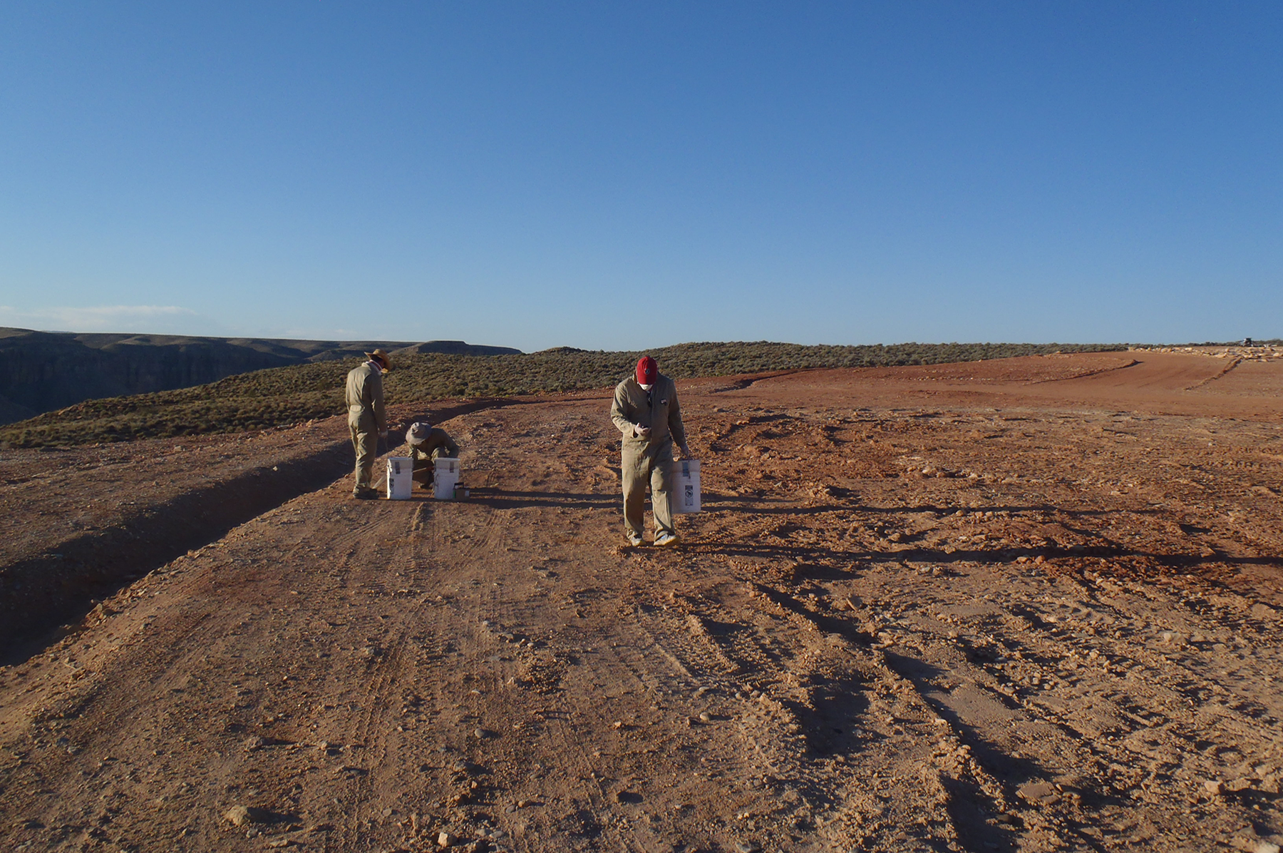  Collecting soil samples 8 