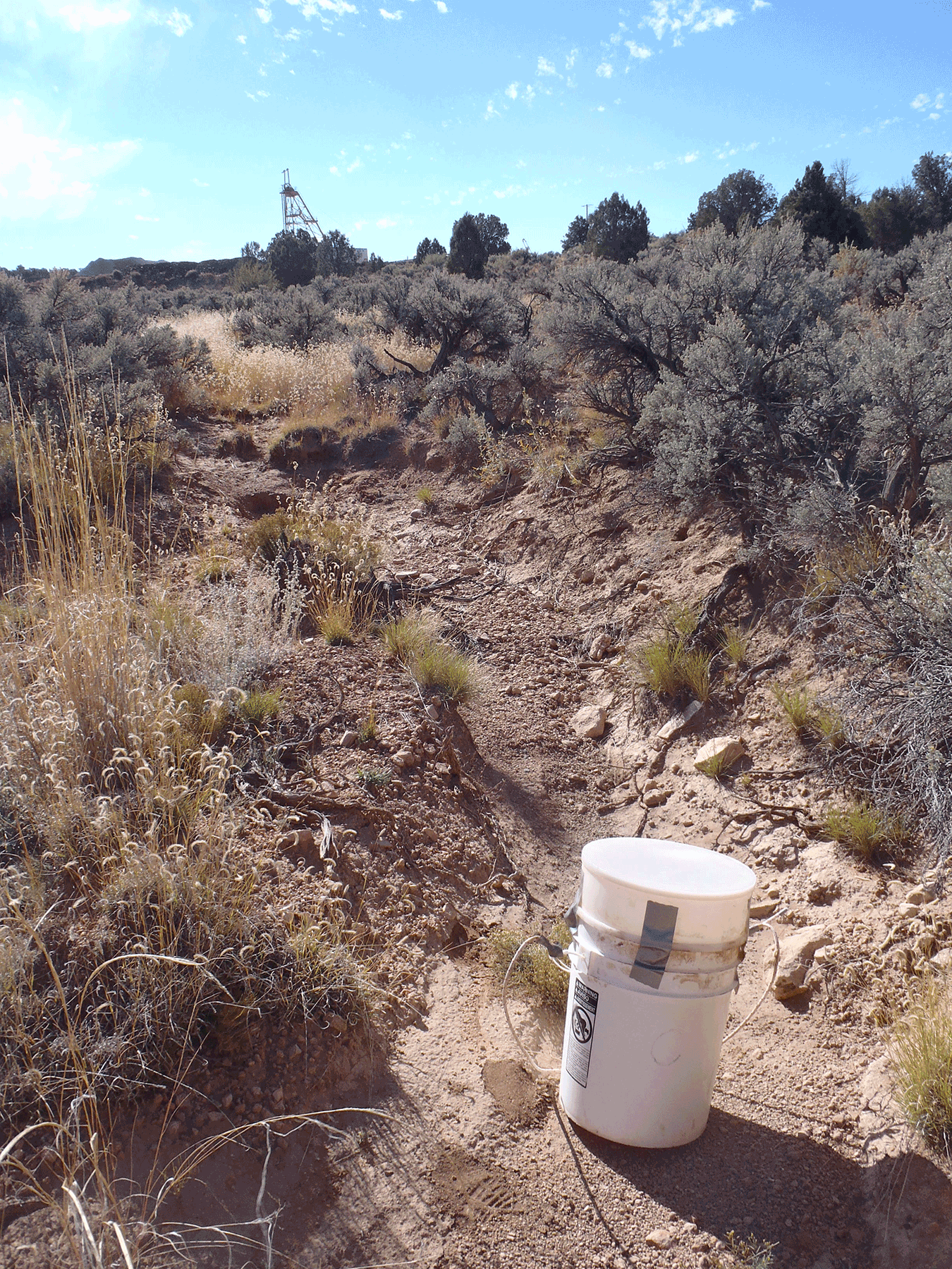  Dry stream channel facing Pinenut 