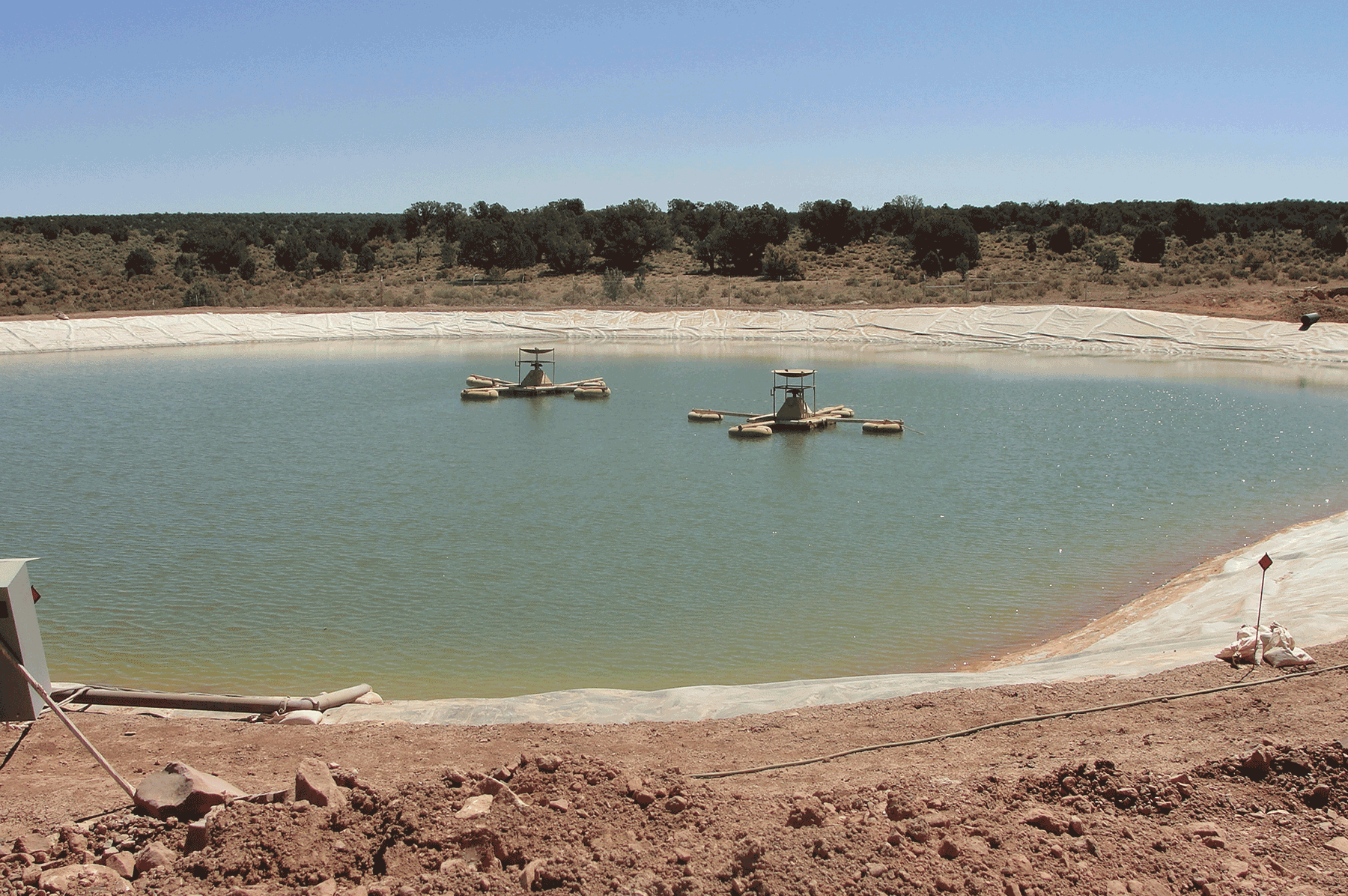  Aerators in containment pond 
