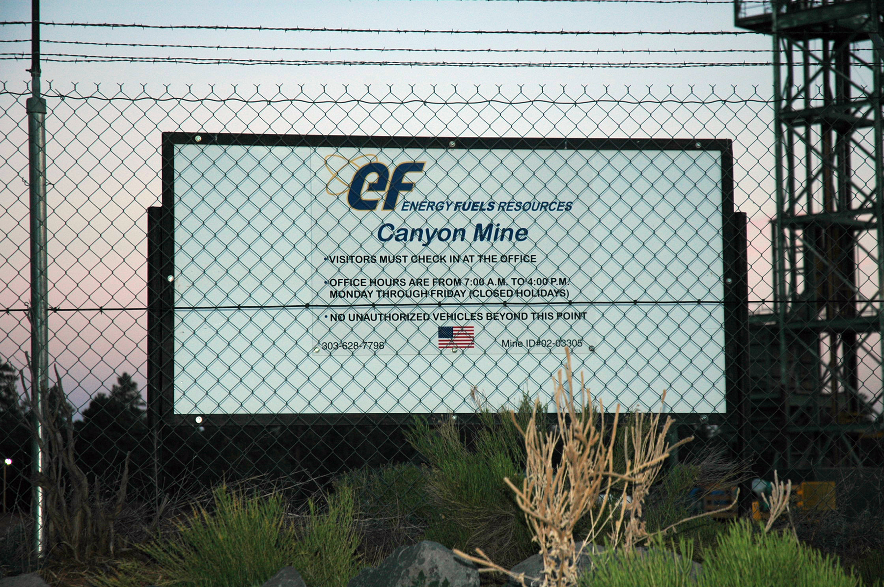  Pinyon Plain Mine (formerly Canyon Mine) sign 
