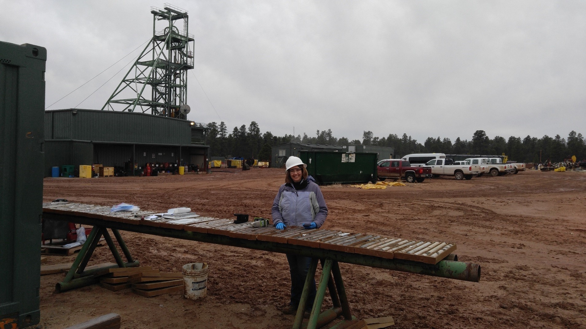 Logging core at Canyon mine