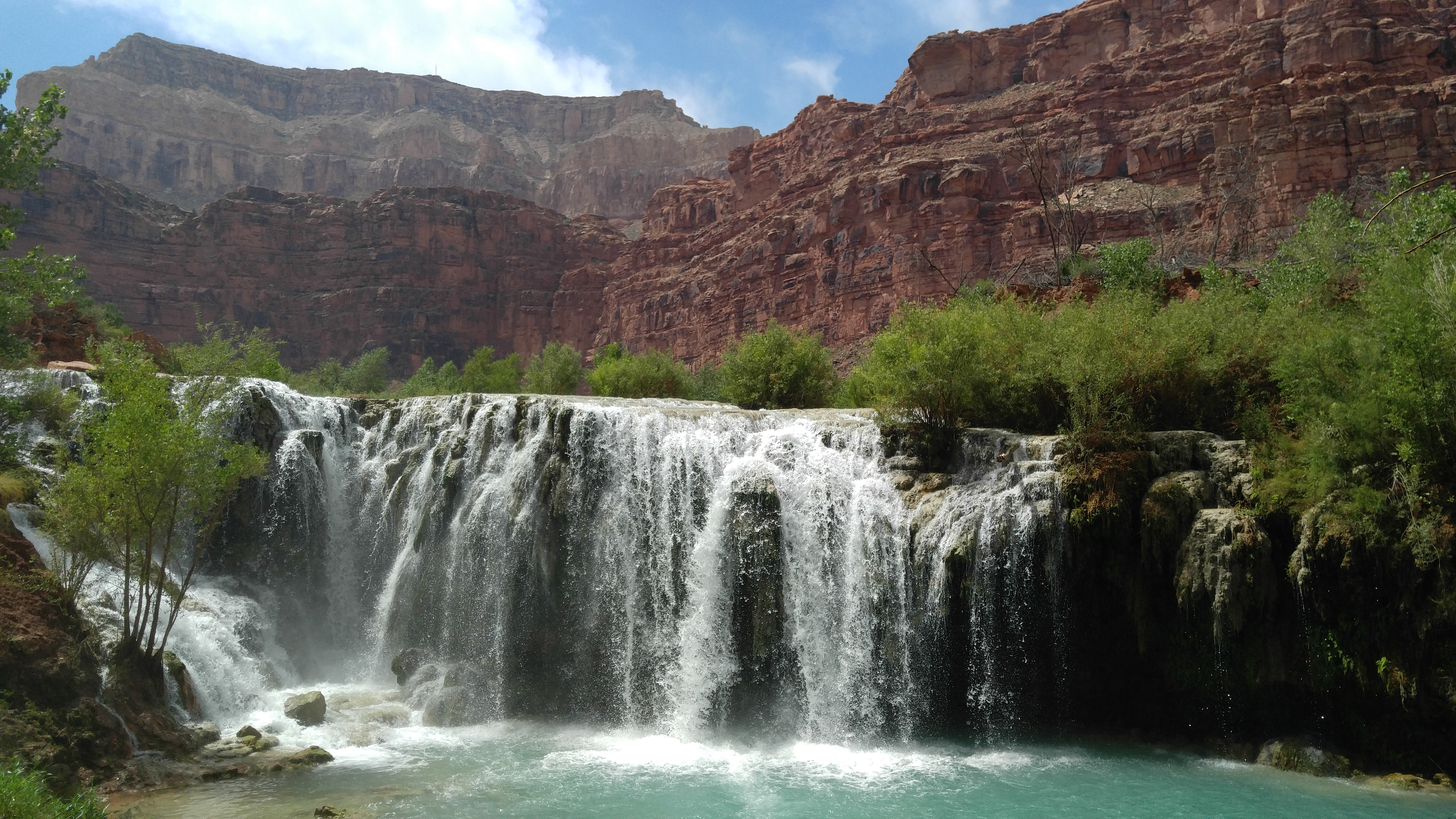  View of small falls found along Havasu Creek in the Grand Canyon 